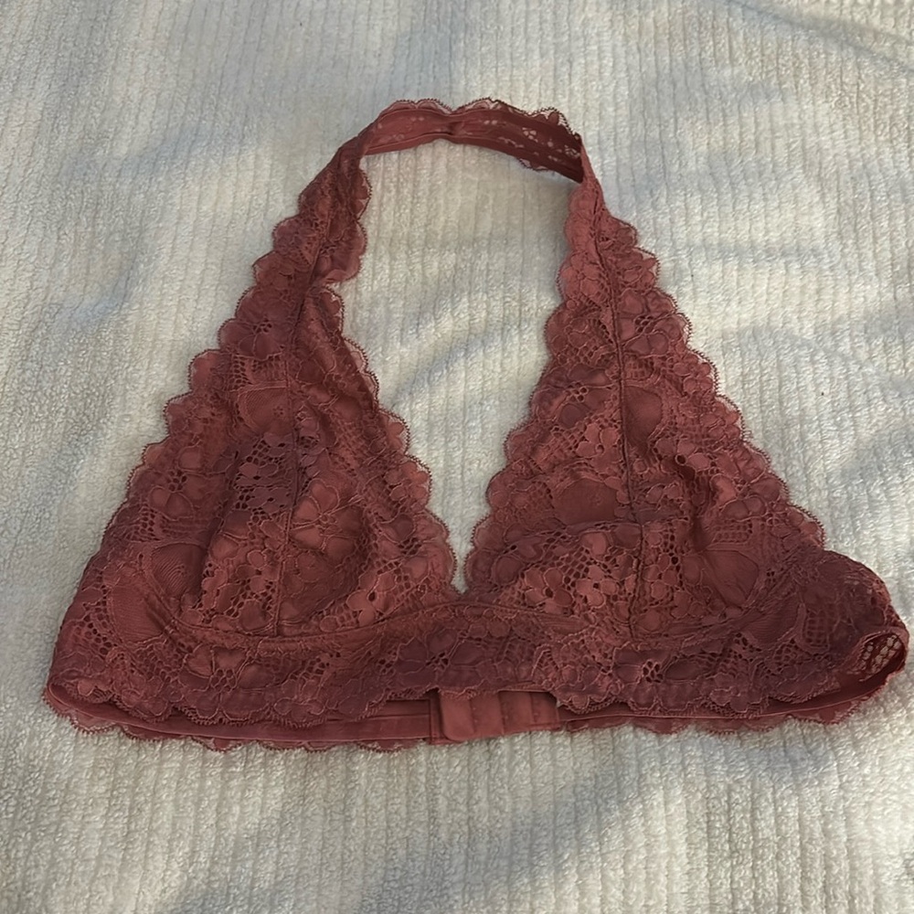 Brand New Free People Halter Bralette- Color- Raspberry Sorbet